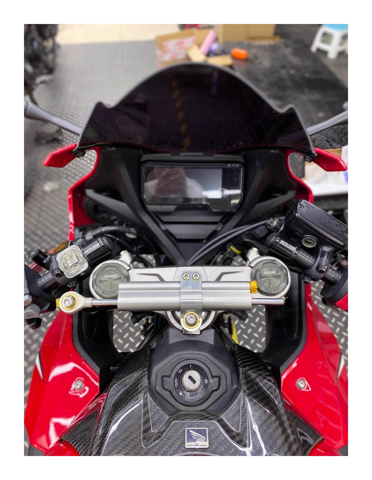 Ninja ZX6R Steering Damper Stabilizer Bracket Mount Kit For Kawasaki ZX-6R 2025