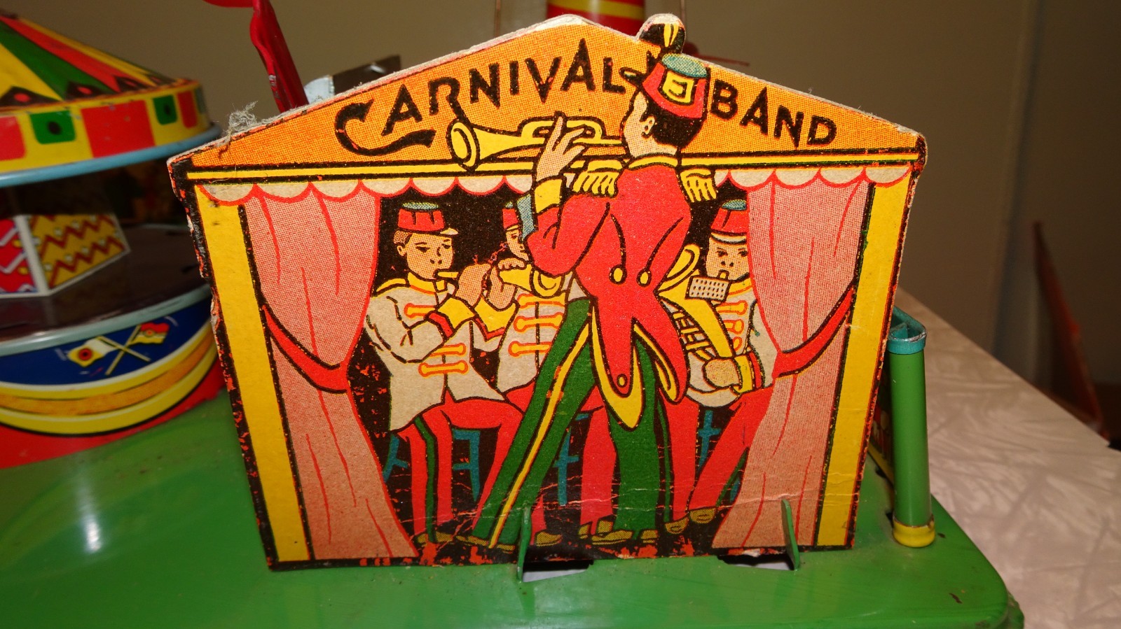Vintage Wyandotte lever windup Carnival Toy from the '30's with box