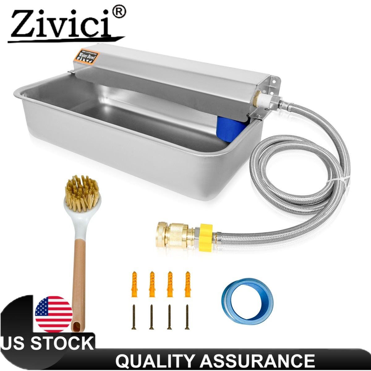 Automatic Dog Water Dispenser 2 Gallons 304 Stainless Steel Dog Water Bowl