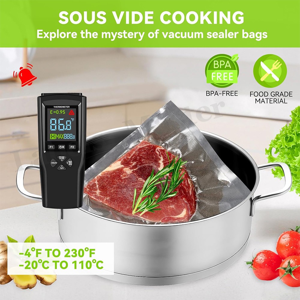 8"x50' Giant Rolls Vacuum Sealer Bags Embossed Food Saver Storage Bag BPA Free