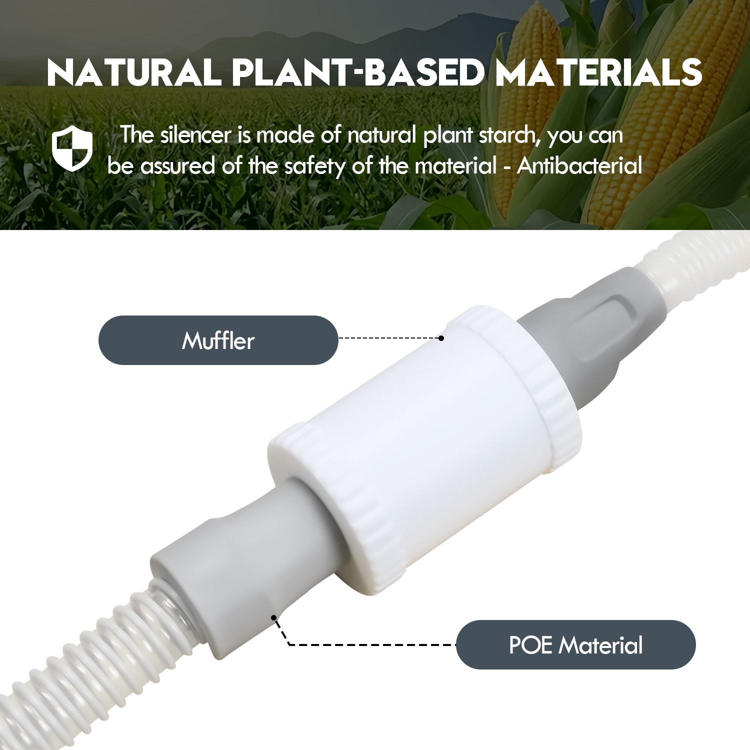 CPAP Muffler for AirMini-Quiet Travel Sleep,No Leak,Fits 22mm Hose Adapter