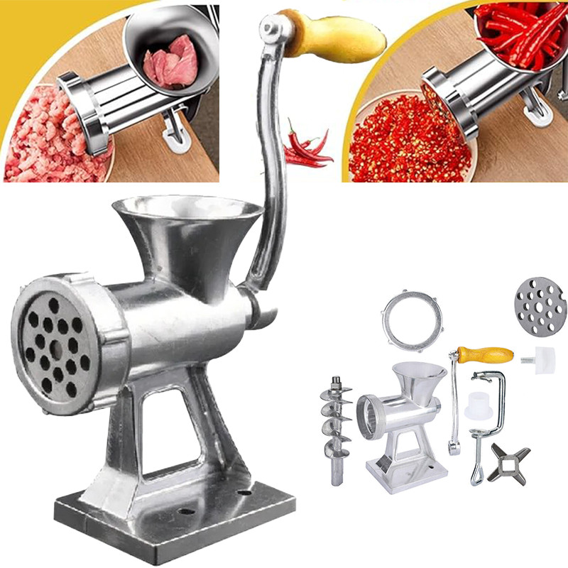Heavy Duty Meat Grinder Mincer Stuffer Manual Sausage Filler Sauce Maker Machine