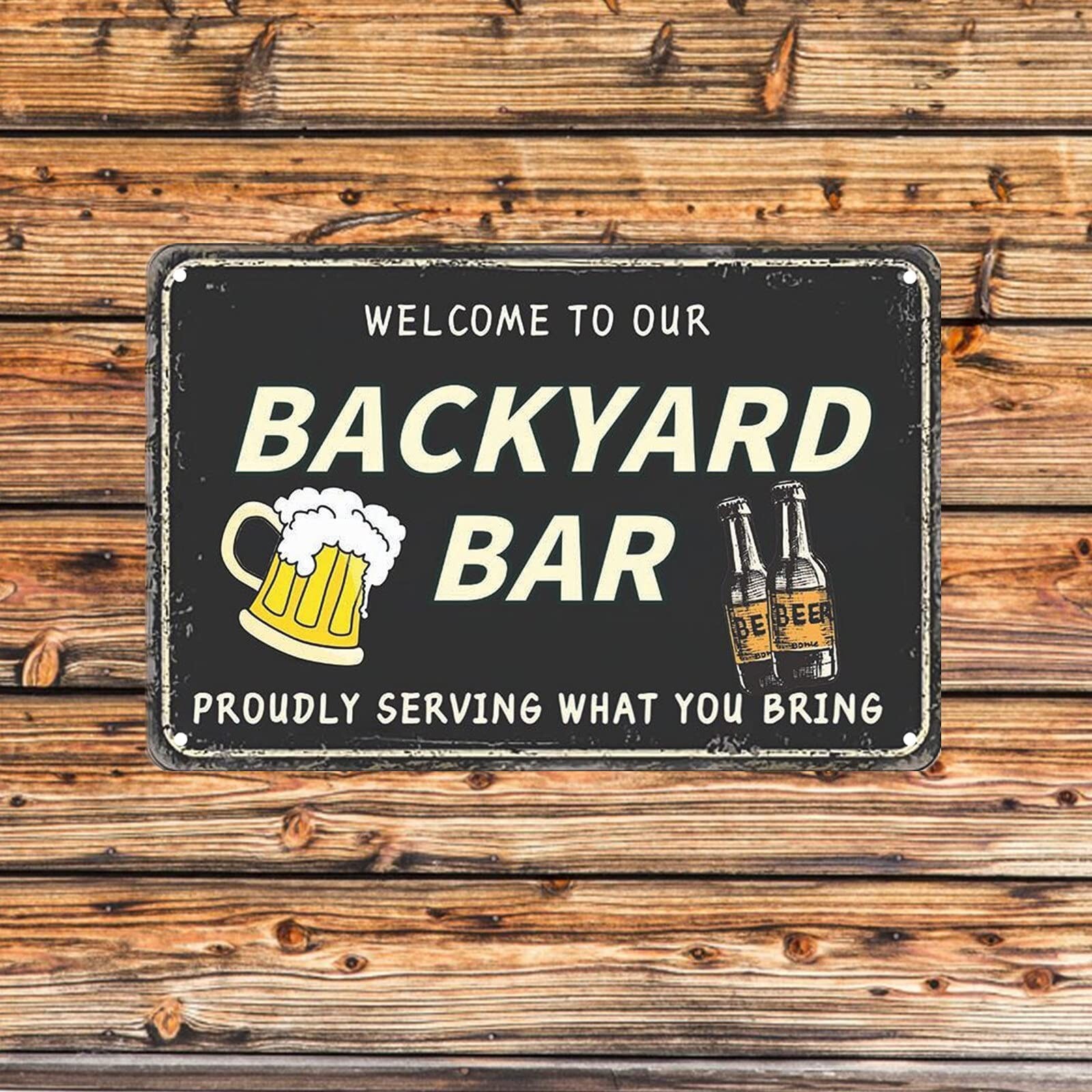 Funny Backyard Signs Outside Bar Decor Outdoor Pool Decor Outdoor Bar Signs B...