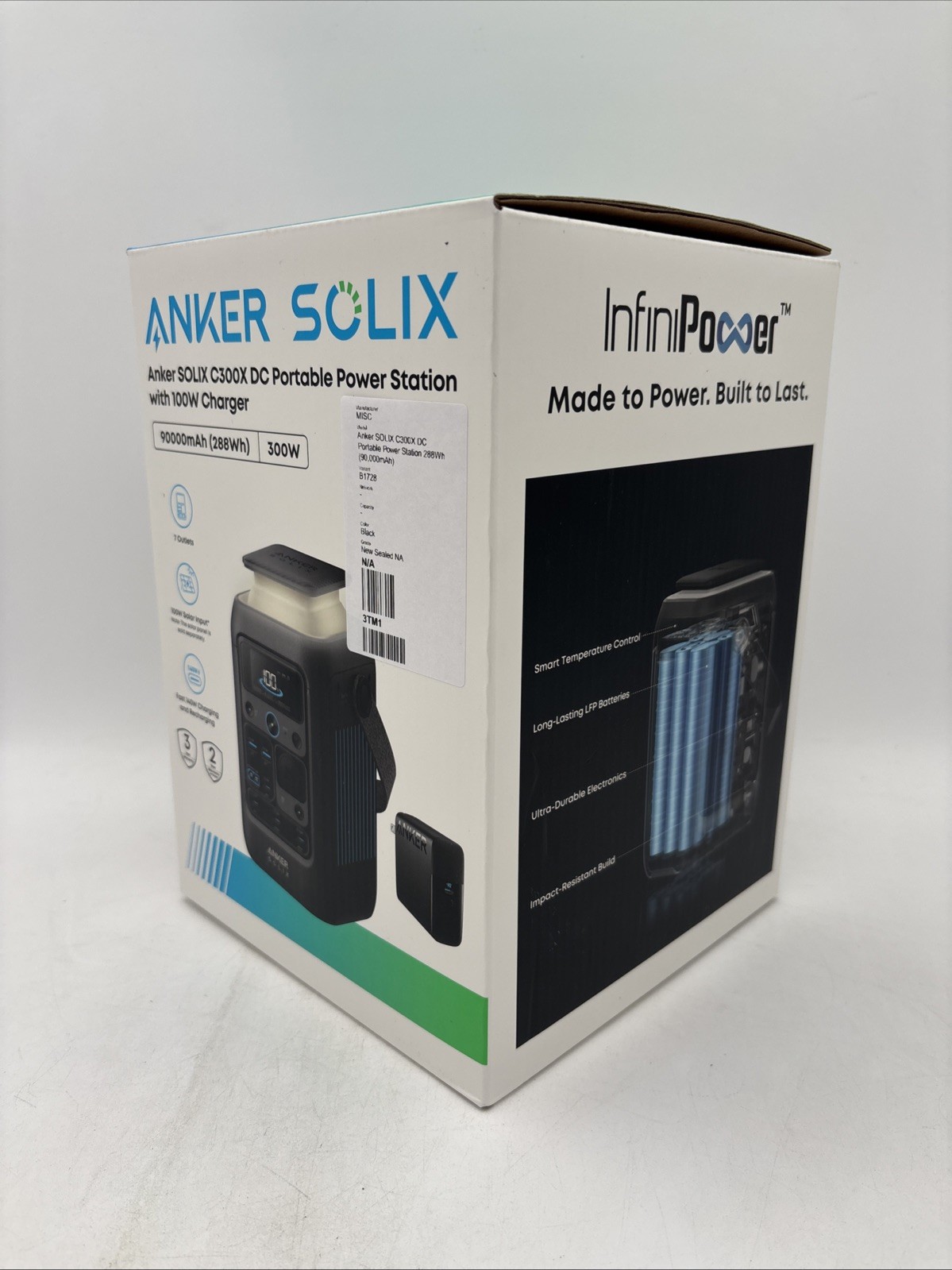 NEW IN BOX Anker SOLIX C300X DC Portable Power Station 288Wh Black - SHIPS FREE