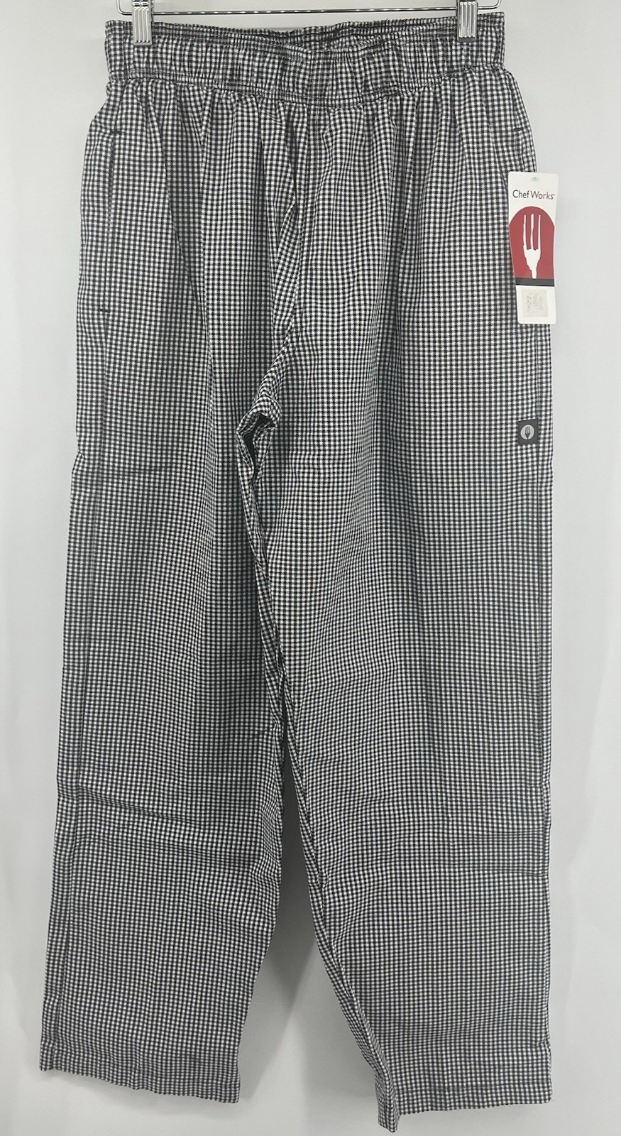 Chef Works Pants Medium Black White Check Unisex New NWT NBCP-000-M