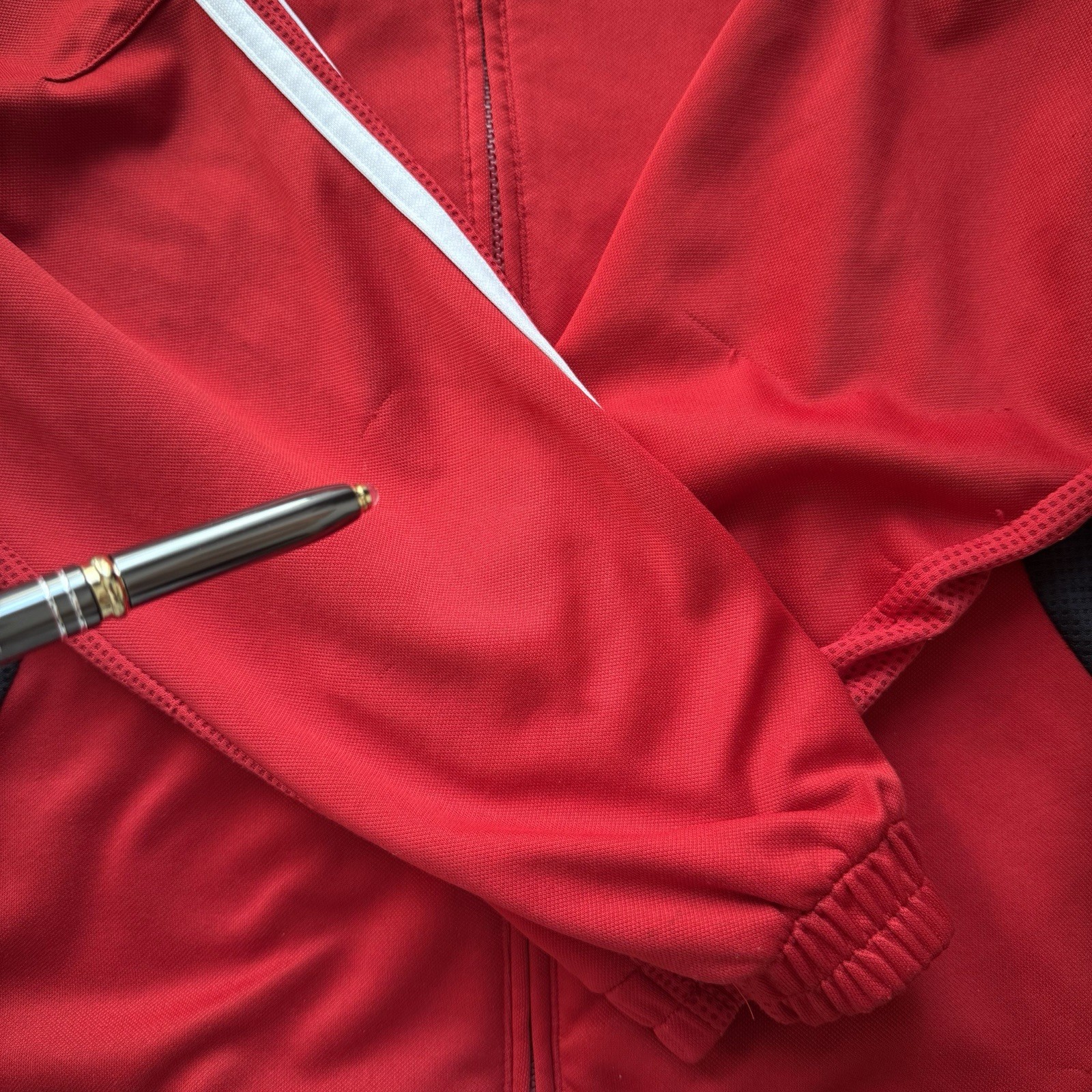 2000s Adidas Red Training Track Jacket Full Zip Athletic Mens Medium Climalite