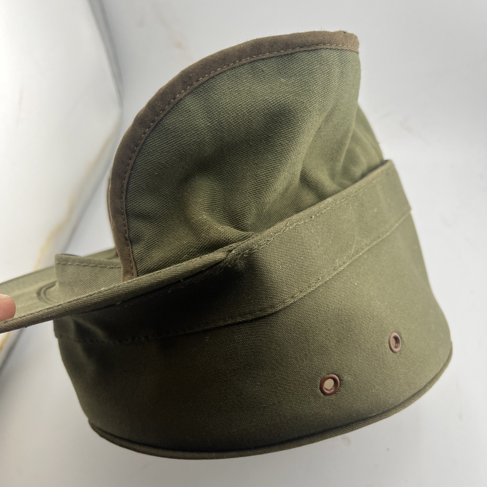 KOREAN WAR ERA 1950s US ARMY RIDGEWAY CAP - Rare Variant - Winter Version USAF