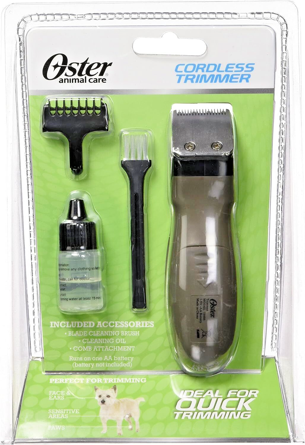 Oster Cordless Pocket Trimmer for Dog's Face, Ears, Paws and Sensitive Areas