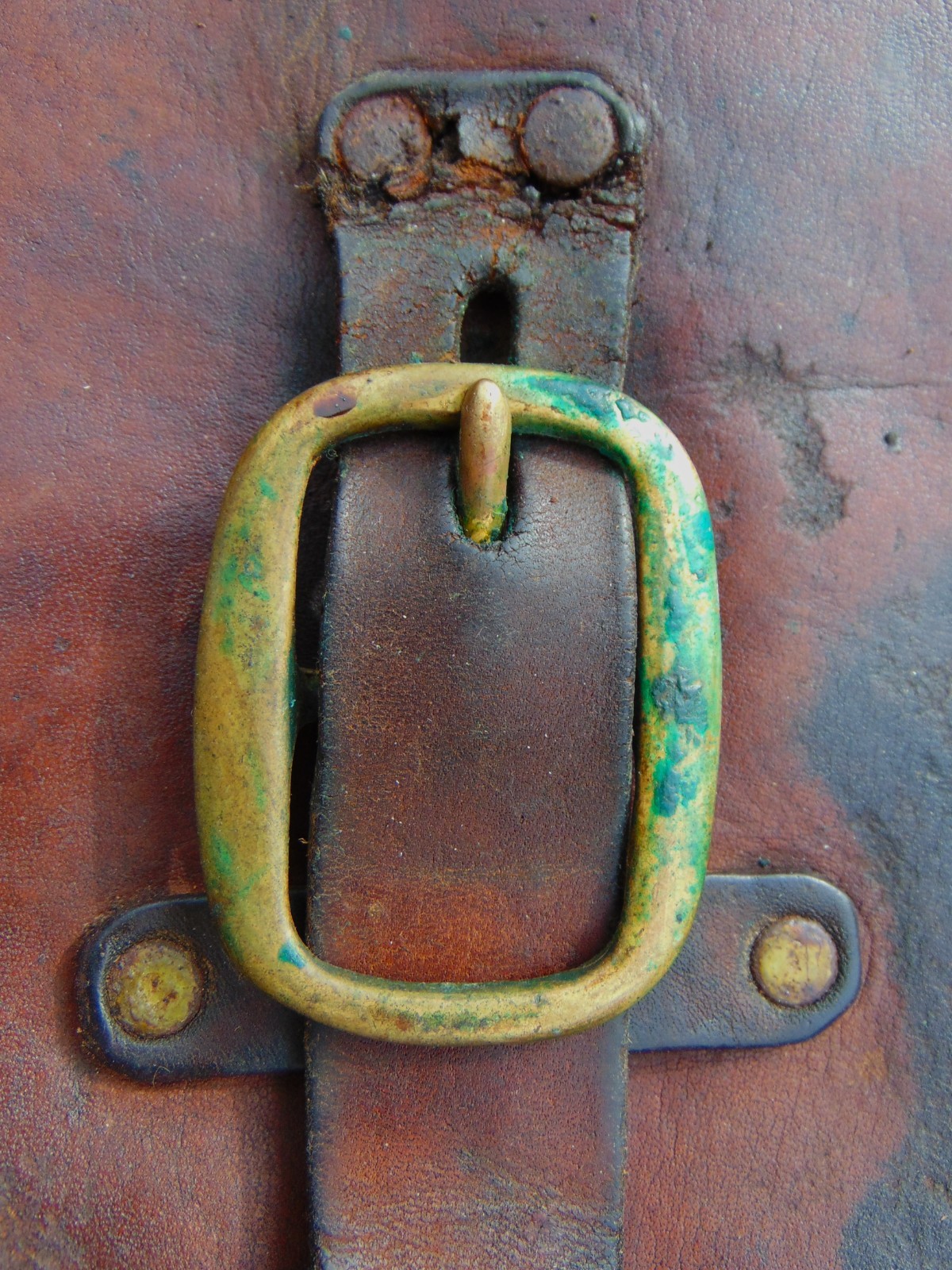 RARE ORIGINAL LATE 1800's LEATHER WESTERN COURIER BAG~SADDLE BAG TYPE ~ 11" HIGH