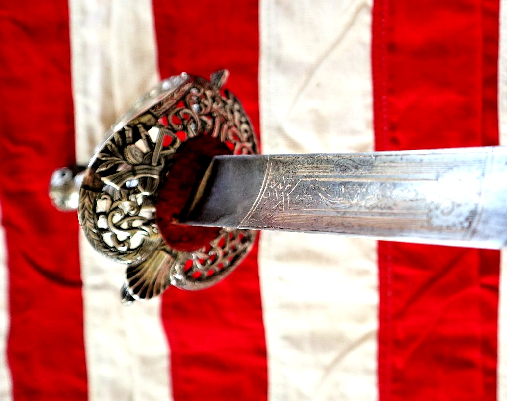 FRENCH INDIAN WAR REVOLUTIONARY WAR SILVER HILT SMALL SWORD HALLMARKED 1762