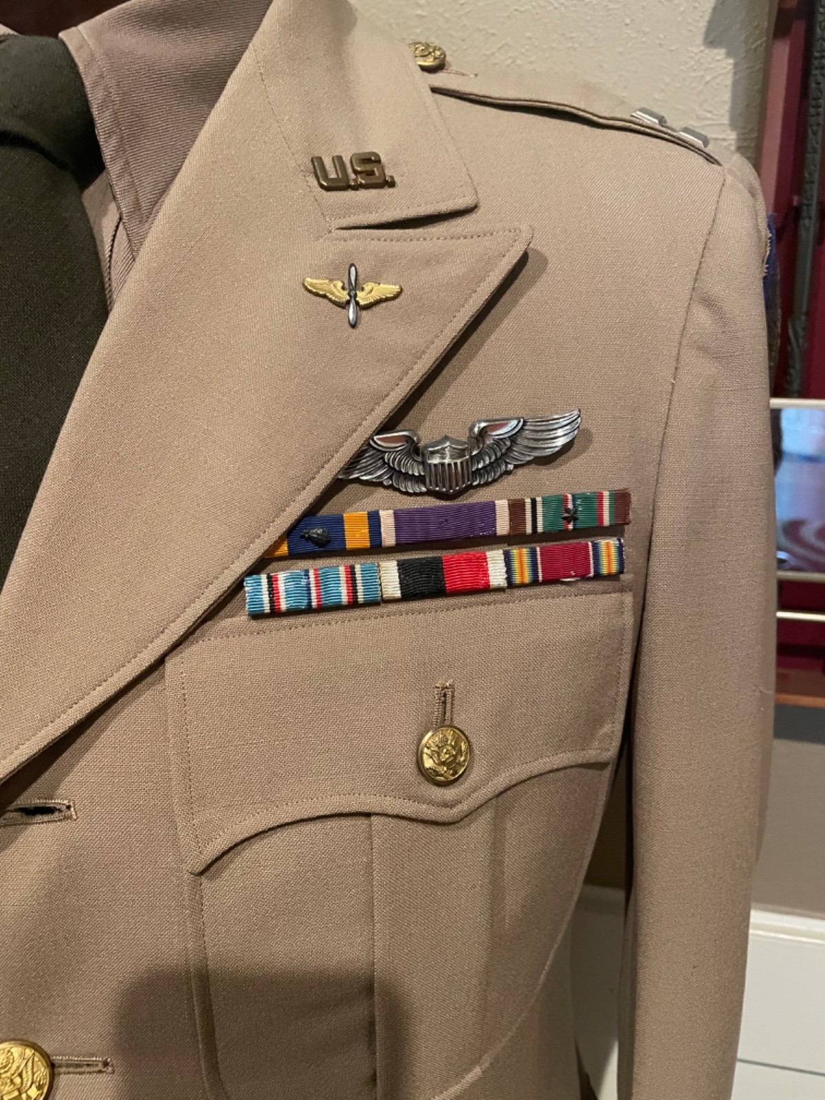 8th WW2 Captian's Pinks & Greens Air Corps Uniform