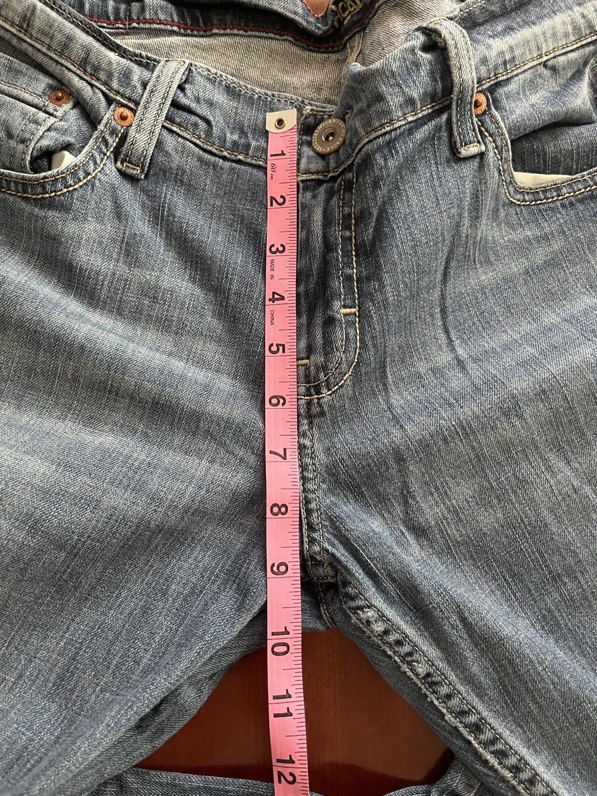 American Eagle Jeans Women 14 Regular Blue Stretch Mid Rise Hipster