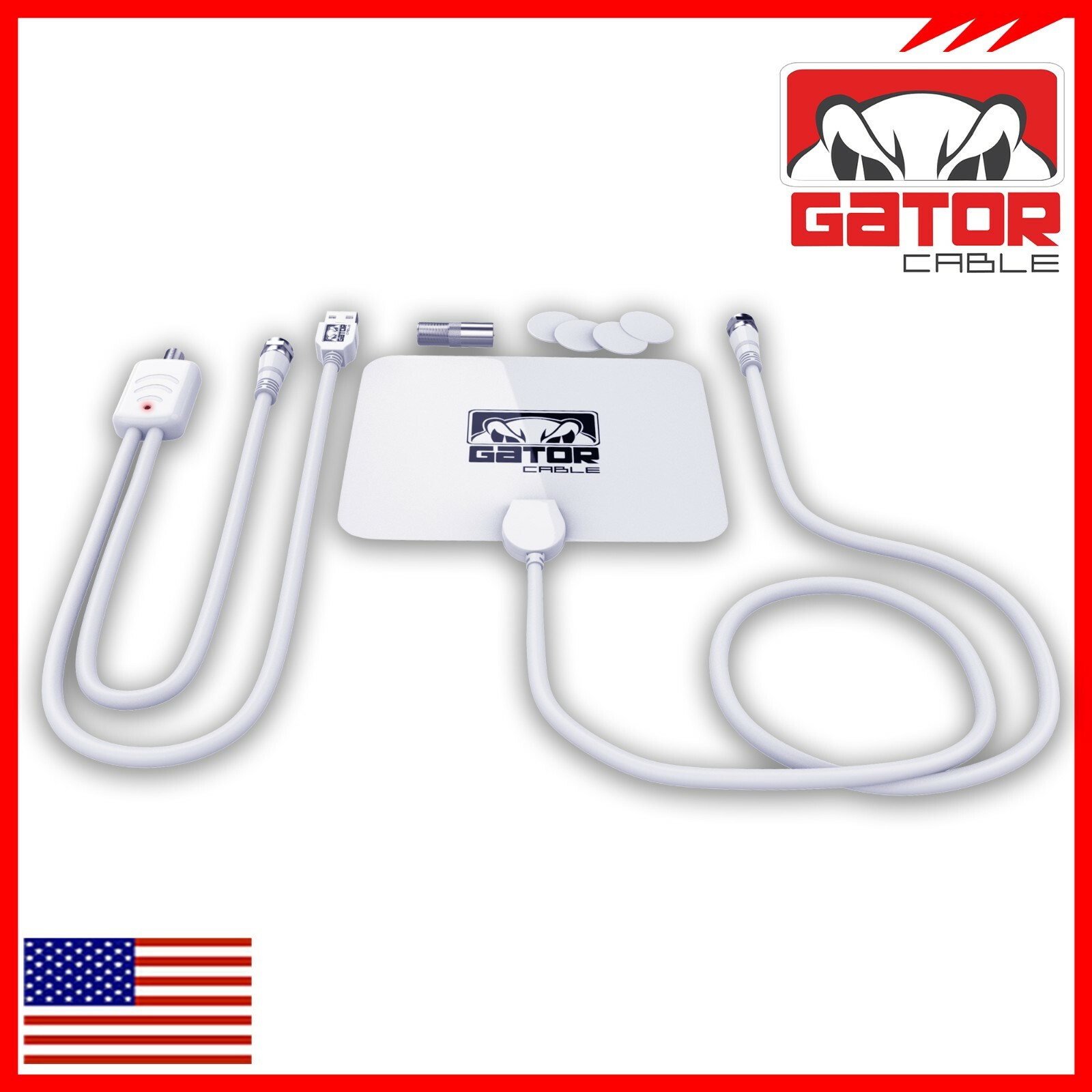 Digital TV Antenna HDTV 4K 1080p Indoor Amplifier 3600 Miles Long Signal Range