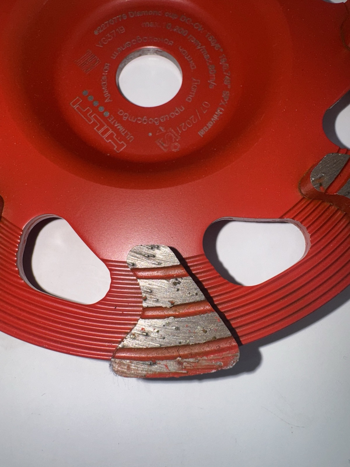 HILTI 6” DG-CW SPX UNIVERSAL DIAMOND CUP GRINDING WHEEL DG150 PART/#2270779