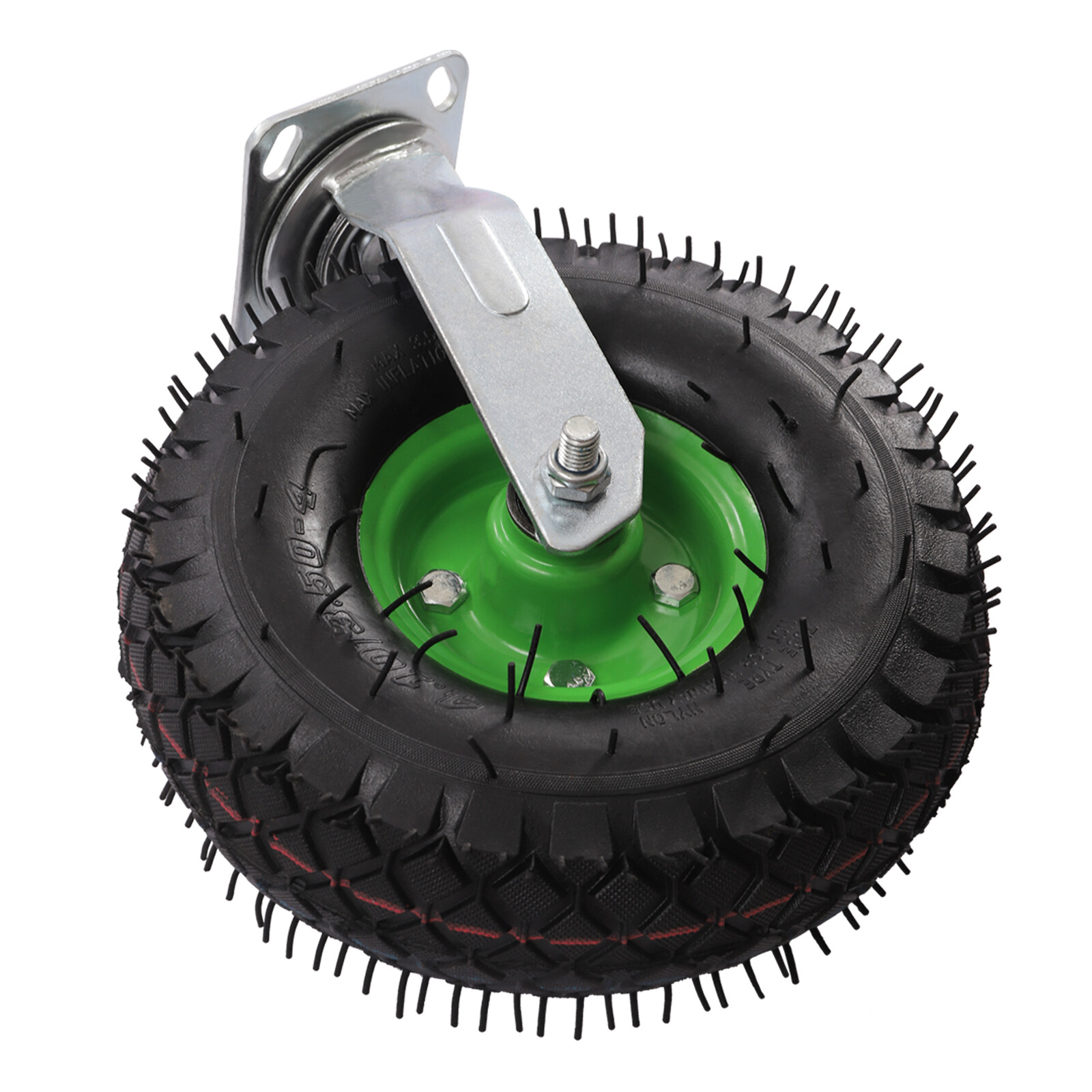 Heavy Duty 10 inch Caster Wheels 4 Pack Rubber Swivel Caster Inflatable Wheels