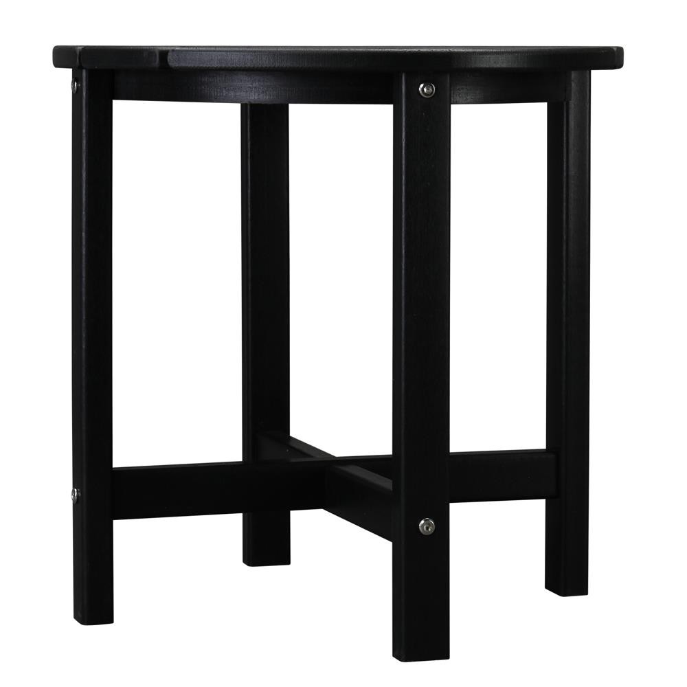 18" Round Outdoor Patio Deck Side Corner Table for Adirondack Chair Black