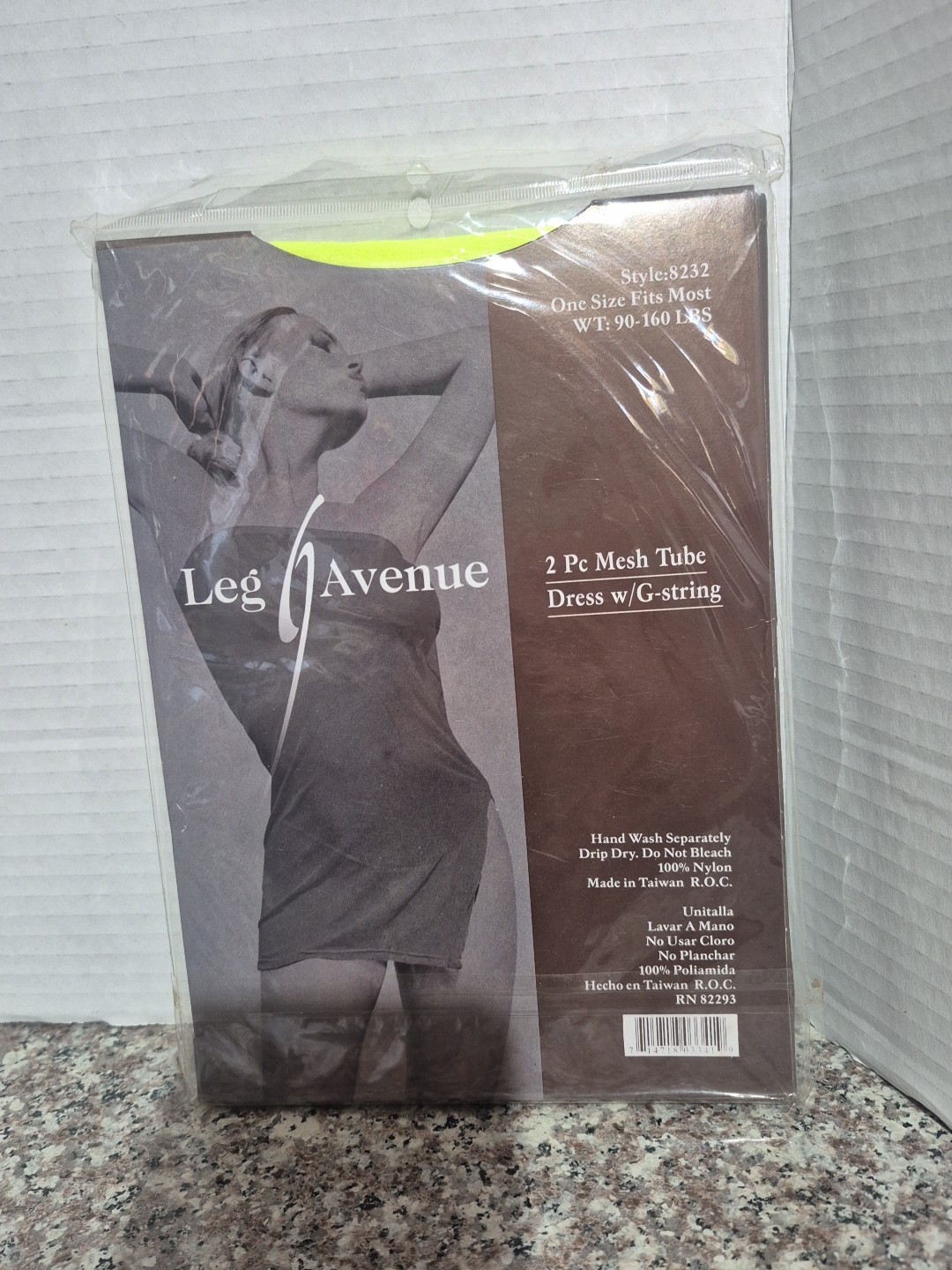 Leg Avenue #8232 NEON GREEN 2 PC Mesh Tube Dress W G String ONE SIZE FITS MOST