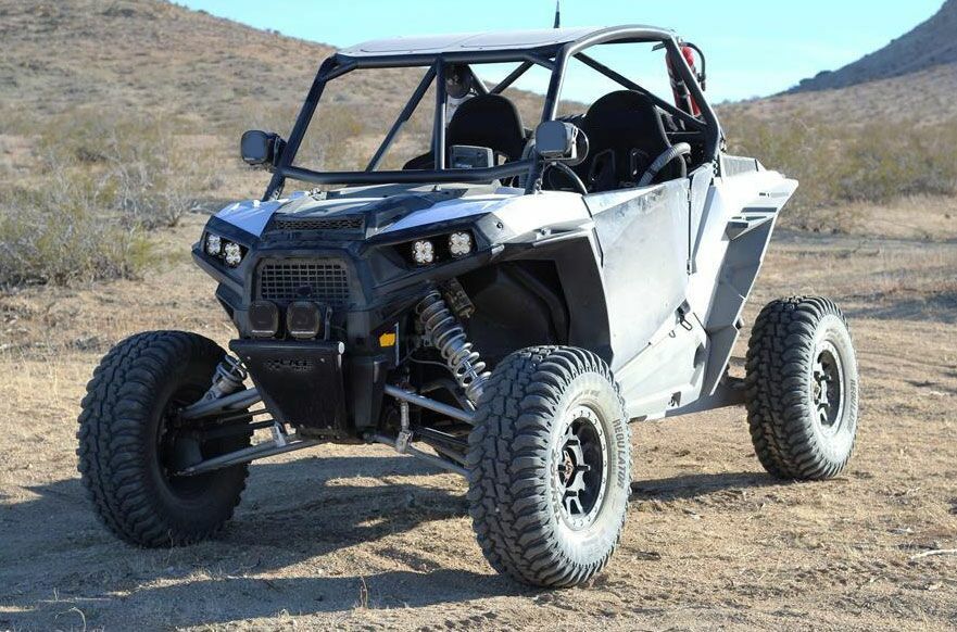 Fit 14+ Polaris RZR 800 900 XP 1000 Dual 24W LED Light Pods Headlight Mount Kit