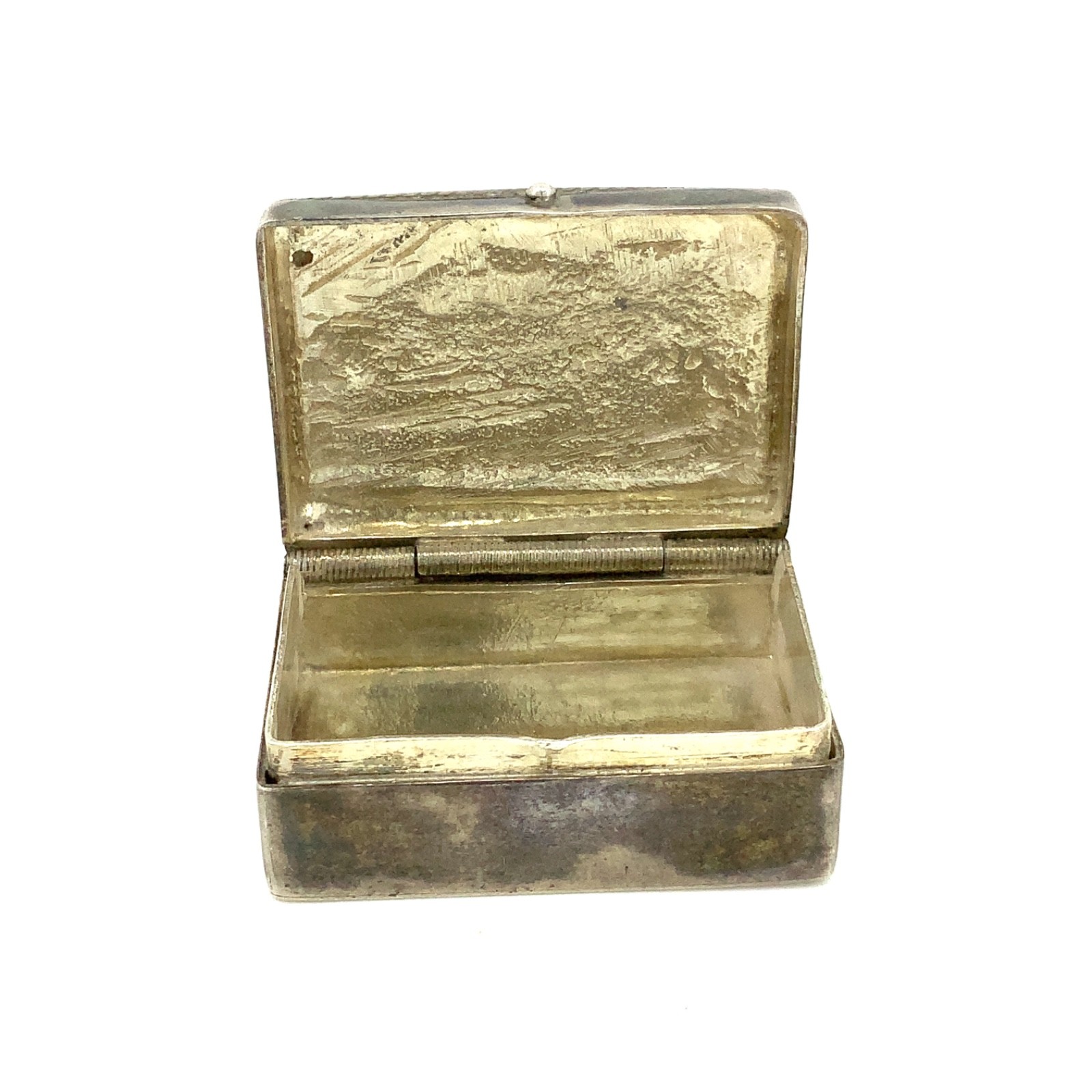 Antique Embossed Floral Scroll Sterling Silver Vinaigrette