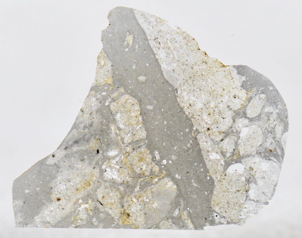 Meteorite NWA 17471 rare LUNAR crazy MELT VEIN !! Microscope Slide Thin Section