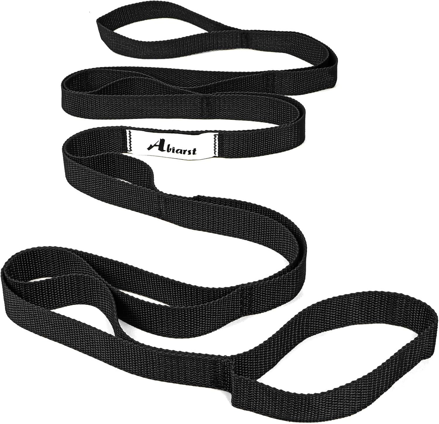 Abiarst Stretching Strap Yoga Strap for Physical Therapy, 10 Loops Yoga Strap...