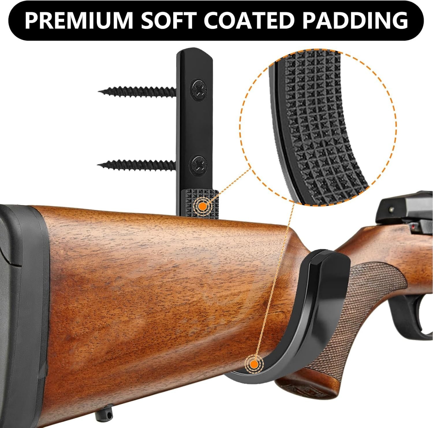 34 Pack Gun Rack Wall Mount, Gun Rack Bulk for Wall, Horizontal Met...