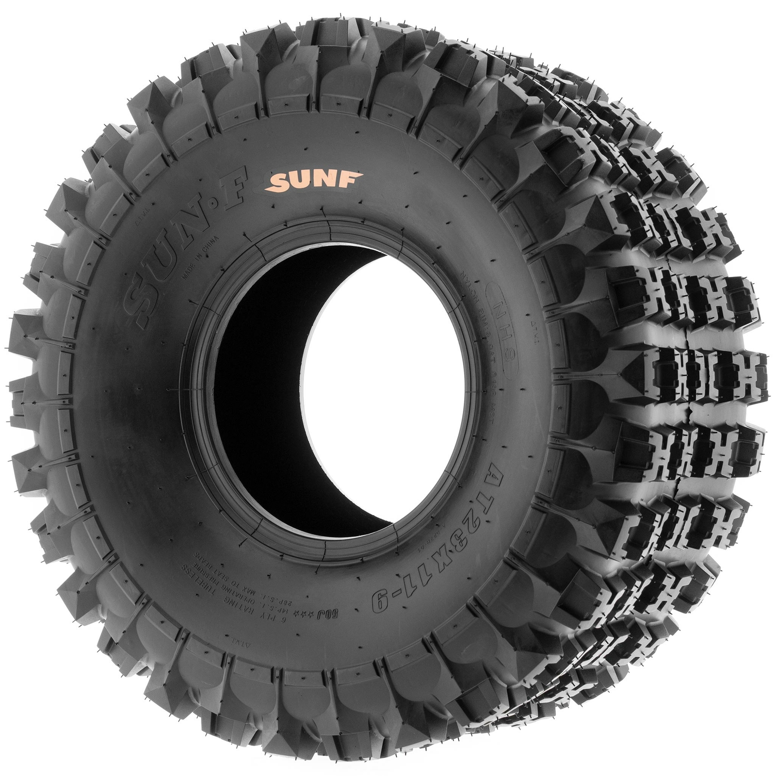 SunF 20x11-8 ATV UTV Knobby Tire 20x11x8 Sport Race 6 PR A027 - Pair of 2