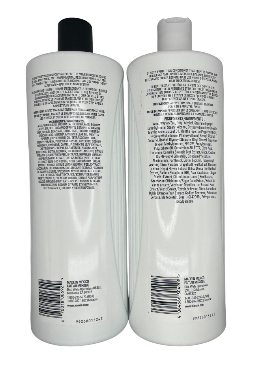 Nioxin System 1 Cleanser Shampoo and Scalp Therapy Conditioner Duo 33.8 Oz