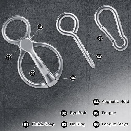 SHUESS 2 Pack Horse Tie Ring, Blocker Tie Ring for Horses, Horse Tack and
