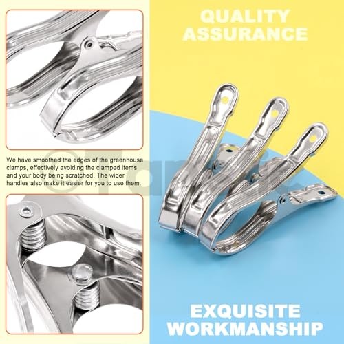 40Pcs 3.5 Inch Stainless Steel Greenhouse Clamps Garden Clips 3.5 inch - 40pcs