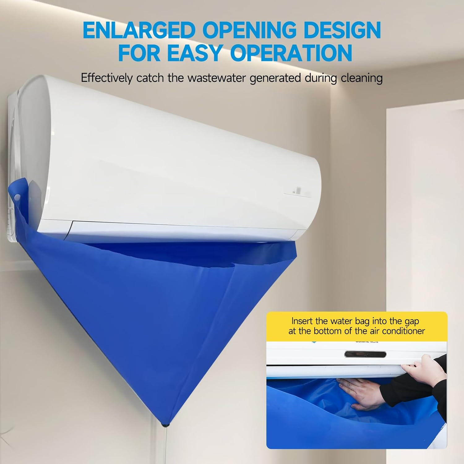 Mini Split AC Cleaning Kit - 2 Cleaners, Tools & Waterproof Bags Included