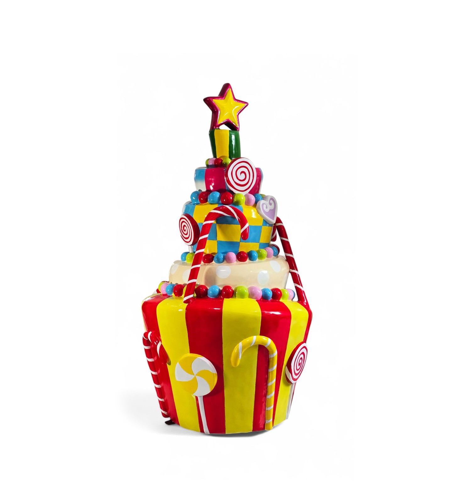 Cupcake Candy Throne Statue 7FT Large Indoor & Outdoor Durable