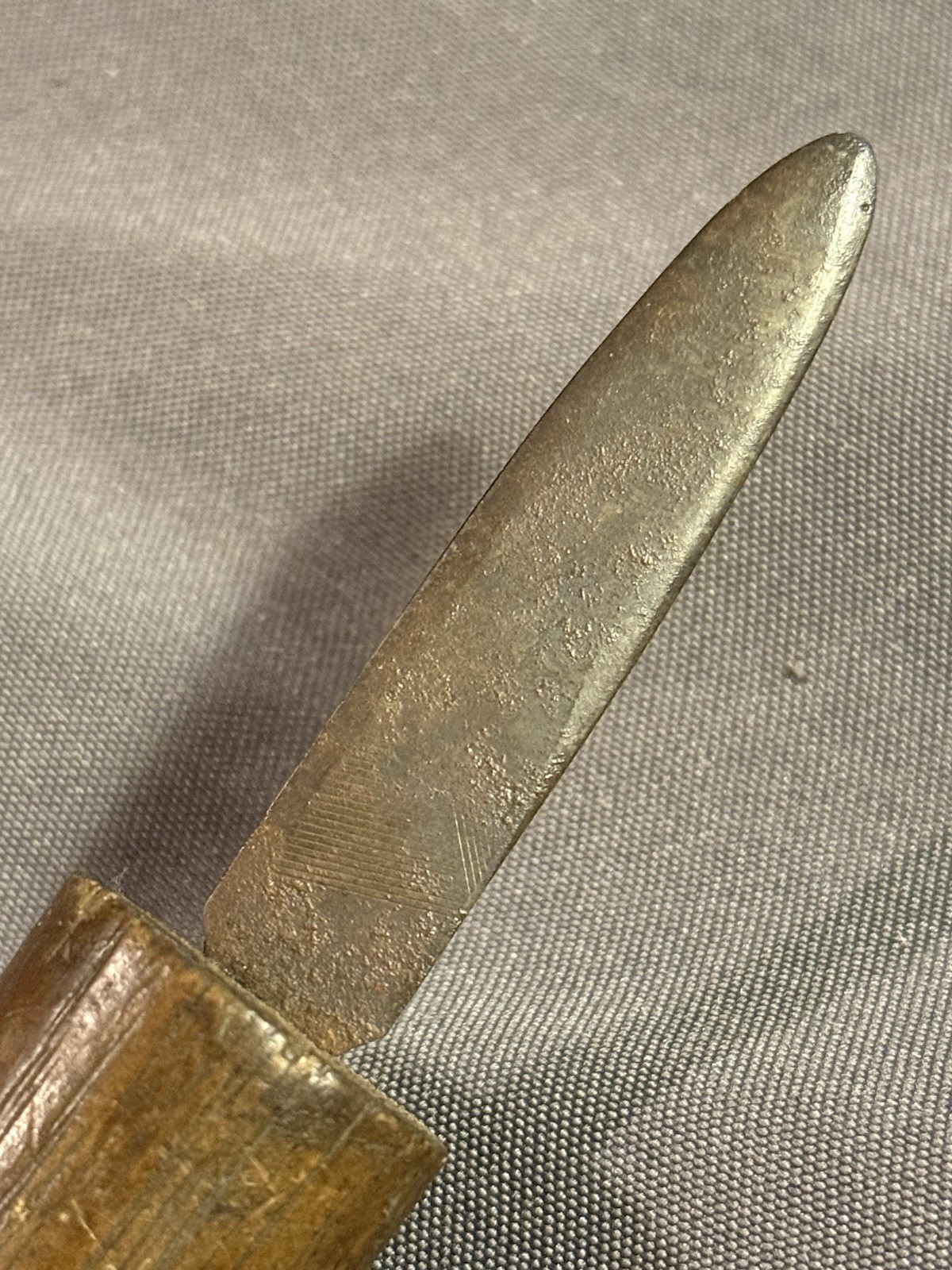 Antique Folk Art Rat Tail File Forged Knife Shank yankee ingenuity