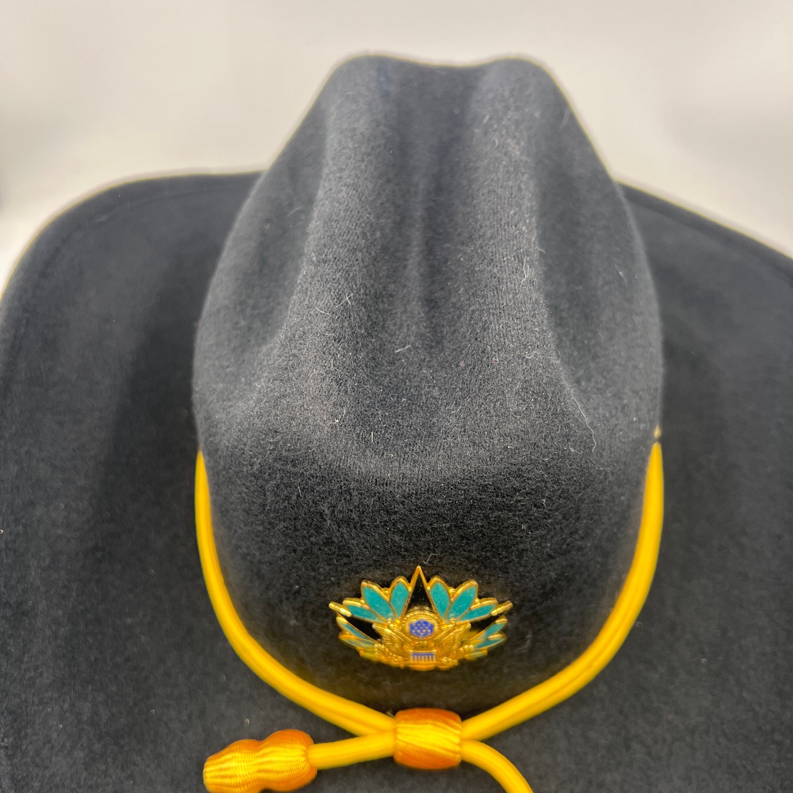 UNION US CAVALRY Civil War OFFICERS SLOUCH HAT YELLOW CORD Army General Staff SM