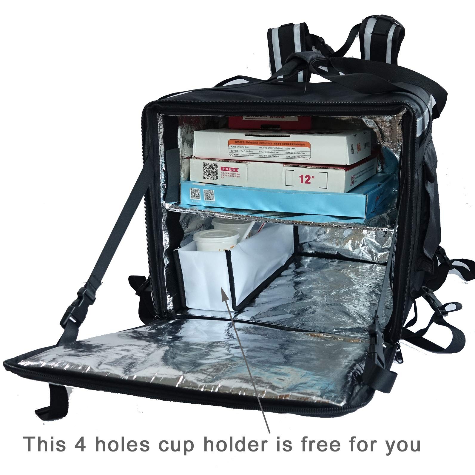 Pk-140z: Huge Heat Insulation Food Delivery Bag For Motorcycle, Big Pi