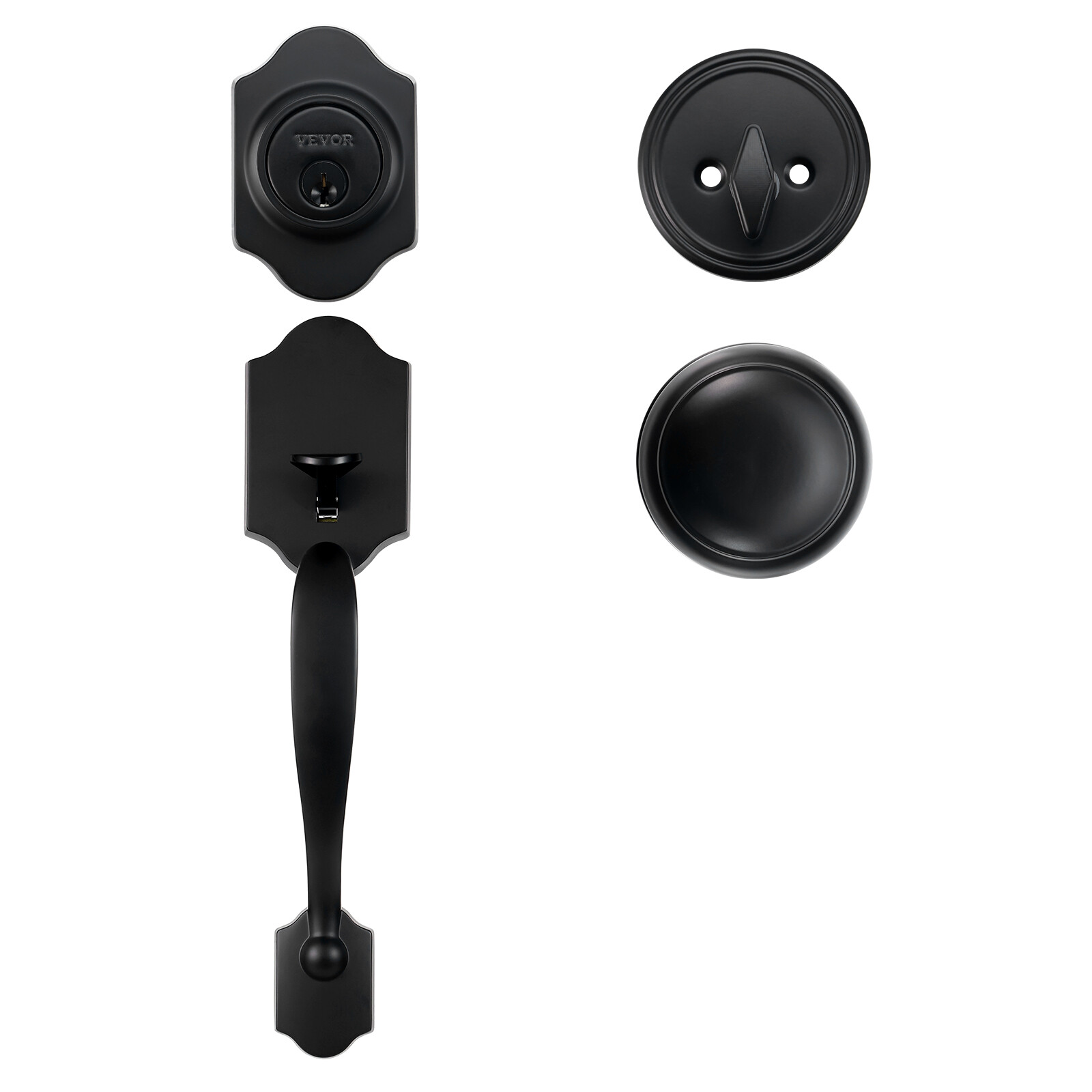 VEVOR Front Door Handle and Deadbolt Set Matte Black Front Door Lock Set Knob