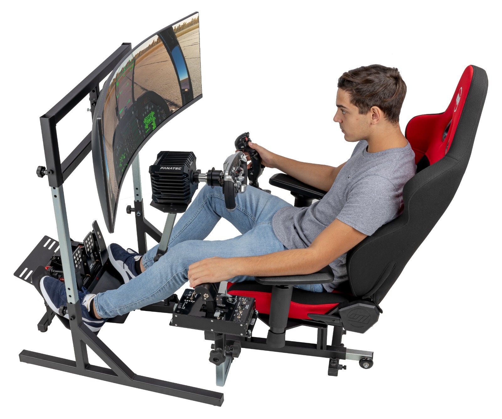 SimFab Monitor Mount Floor Stand for Racing And Flight Simulators
