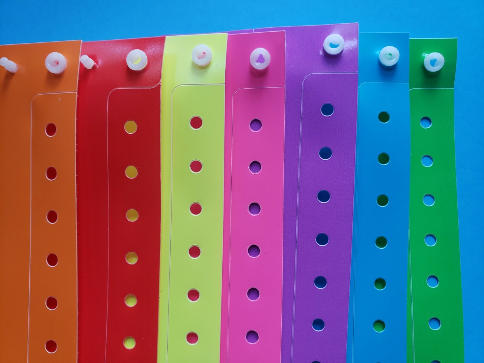 35 NEON BRIGHT ASSORTED PLASTIC/ VINYL WRISTBANDS, WRIST BANDS FOR EVENTS .75"