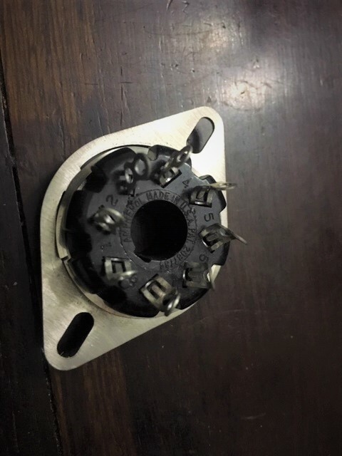 2 pcs Amphenol 78S8 8 -pin vintage tube sockets