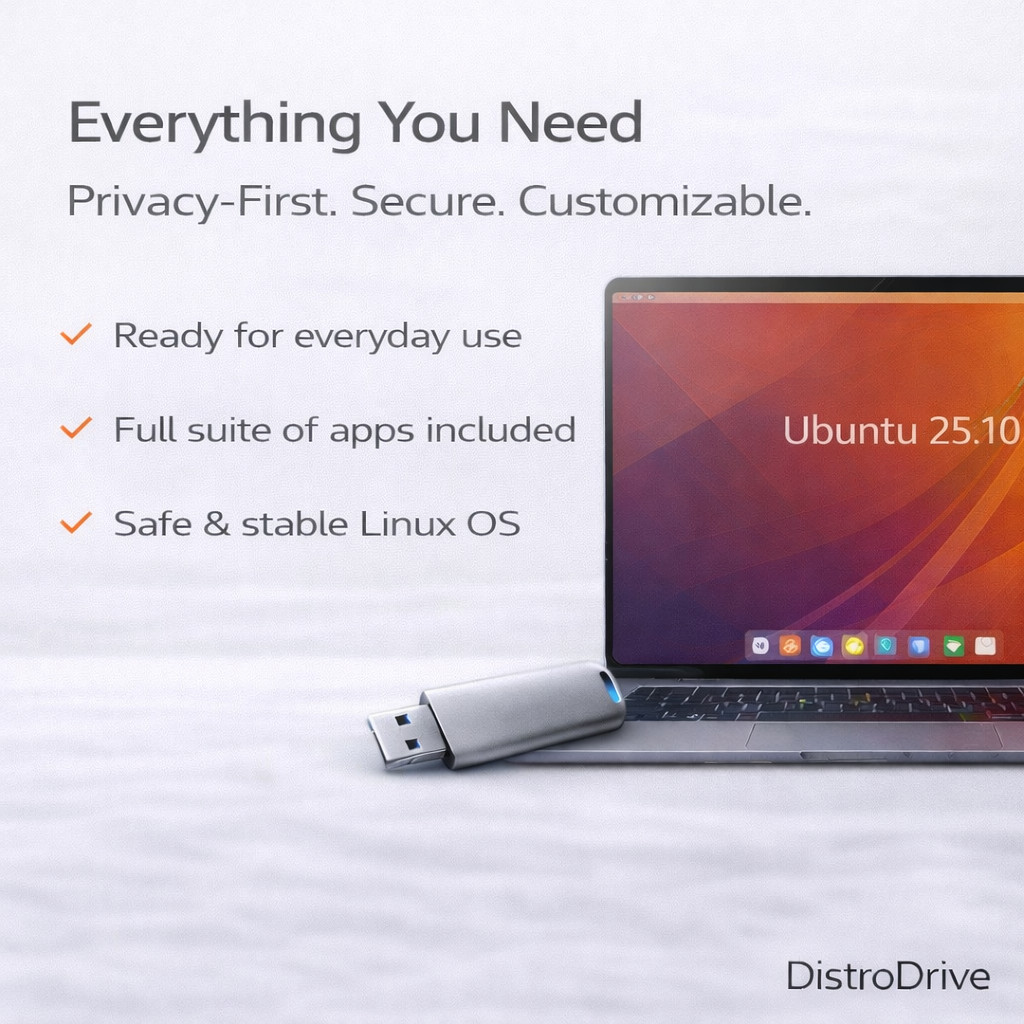 Ubuntu 25.10 Bootable USB | Linux Installer | Try or Install | Fast Secure OS