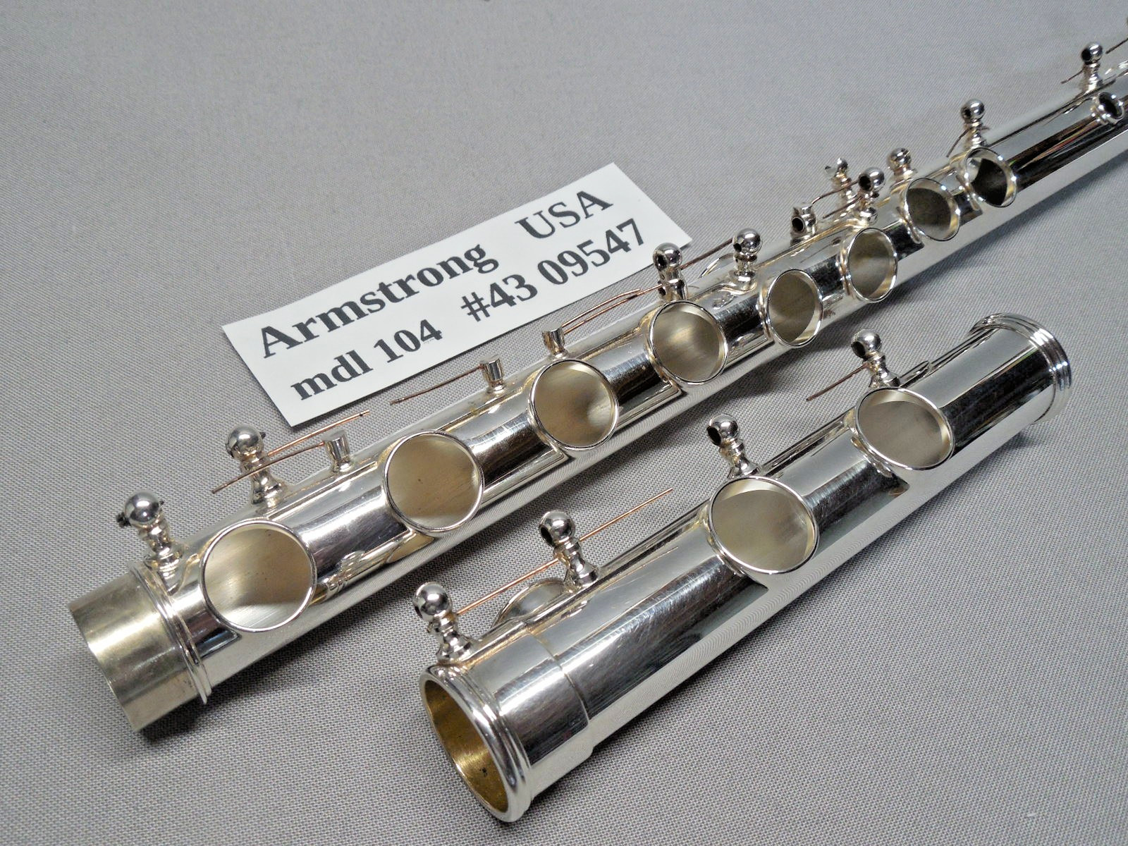 Armstrong 104 Silver Plated Flute w/ Case New Pads Polished Reconditioned