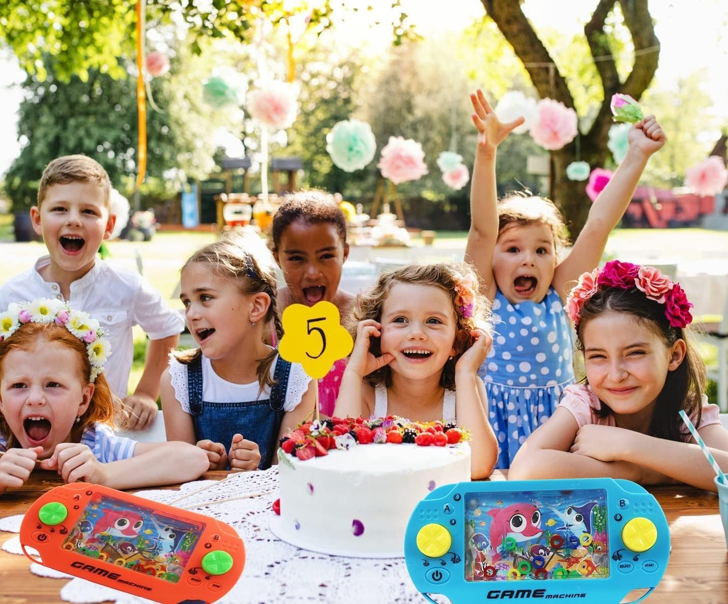 5 Pack Handheld Water Ring Games Kids Party Favors Goodie Bag Birthday Prizes Xl