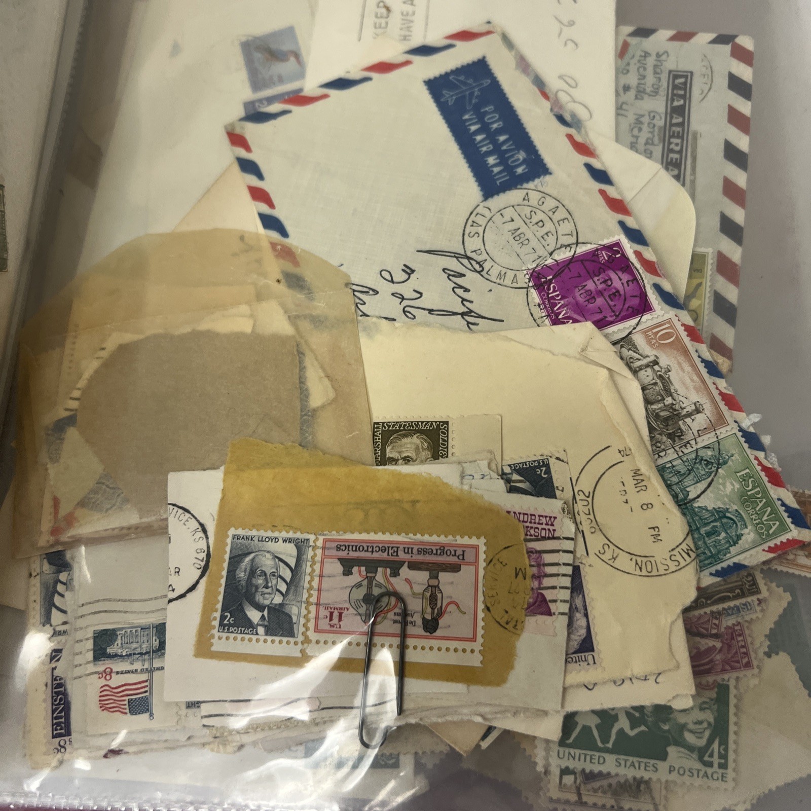 HUGE Unsearched Binder Of New and Used Stamps Vintage US And Overseas Make Offer