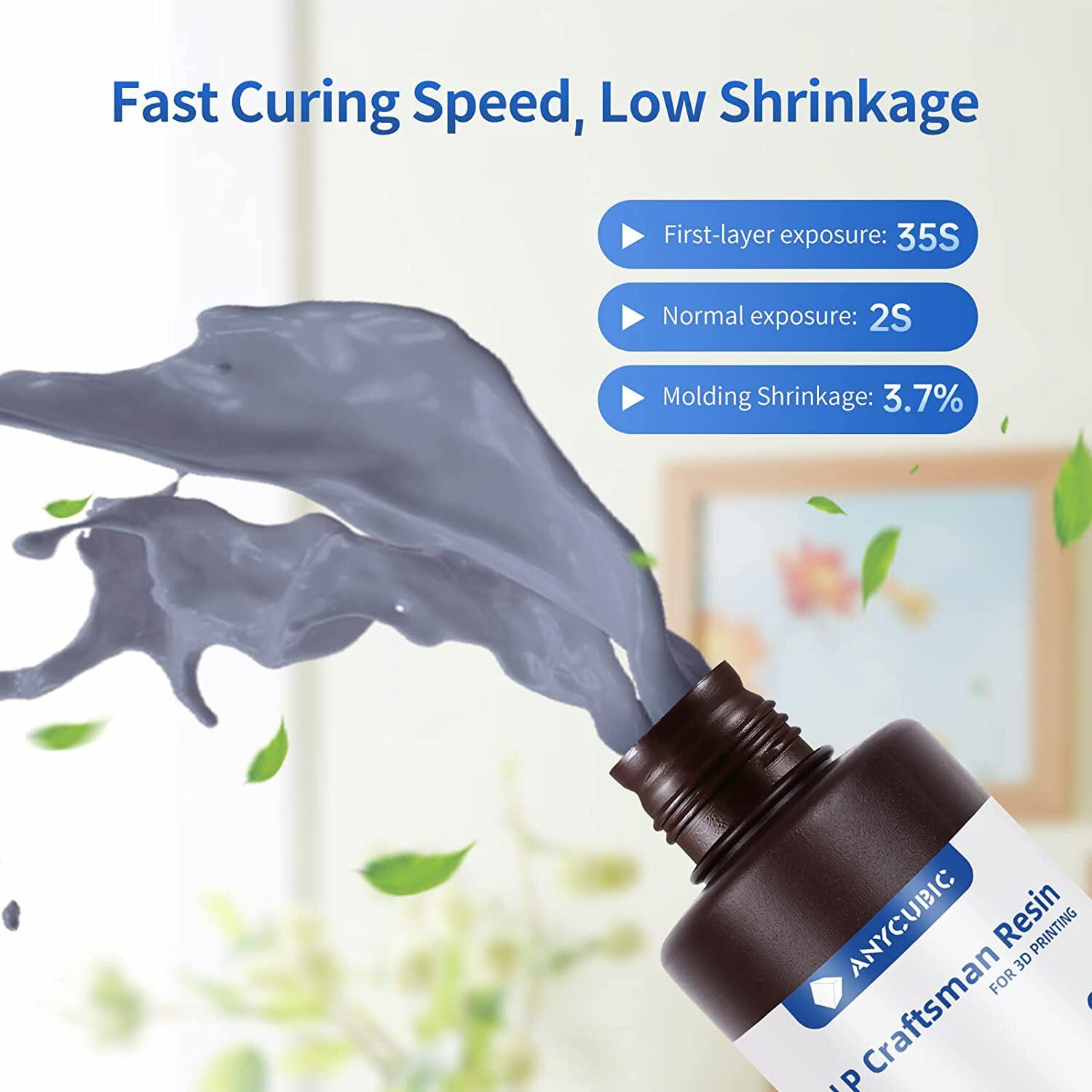 【Buy 3 Pay 2】ANYCUBIC Standard UV Resin Tough DLP ABS-Like Plant-Based Resin Lot