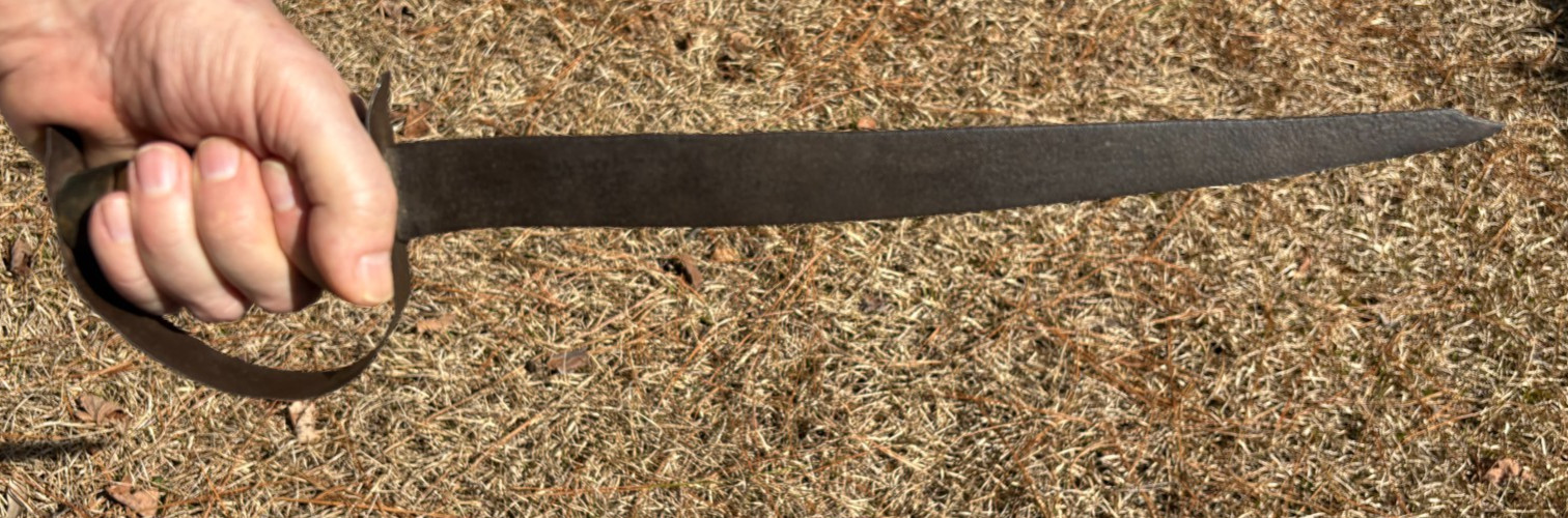 Civil War Confederate D-Guard Bowie Knife, Used Antique