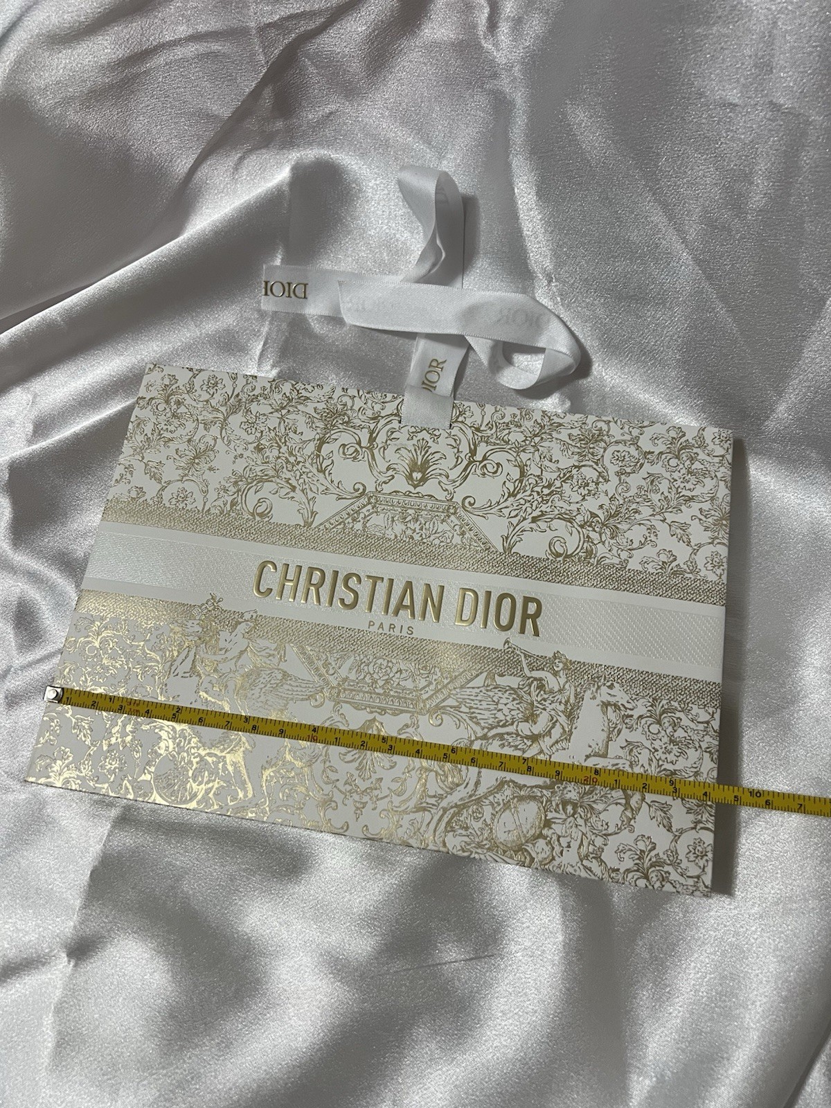 Dior Gift Bag Textured Paper Holiday Limited Edition L 9.5 x H 7 x D 3.5"