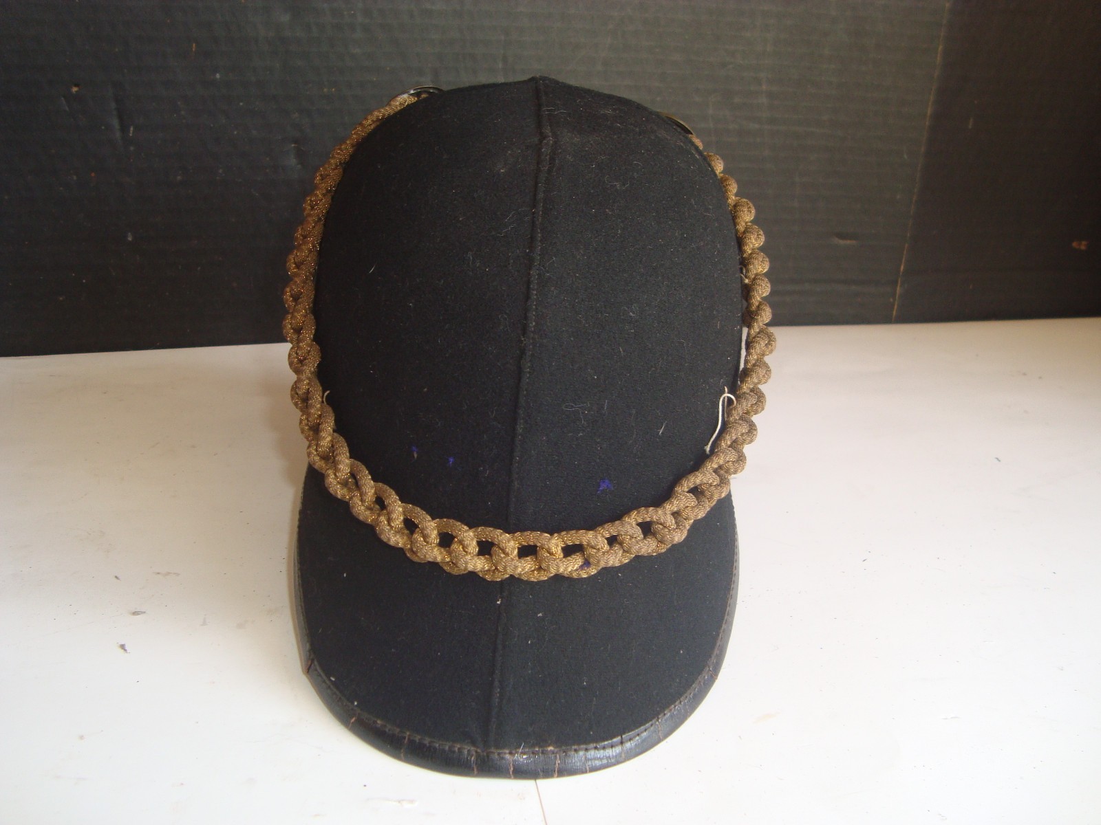 Rare Original 1880's ? Military Officer Dress Hat HDD No. 3 Trustee Cross Rifles