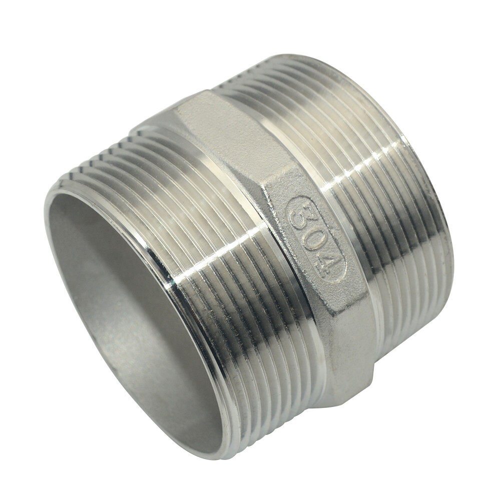 3" inch Male to Male Pipe Fitting Hex Nipple NPT Stainless Steel 304 connector