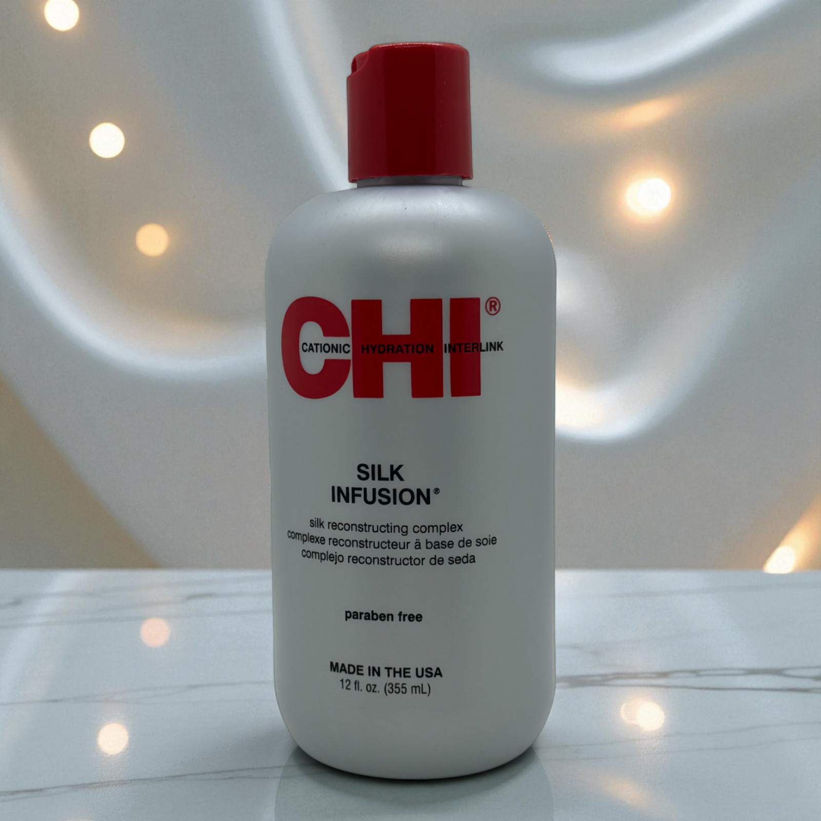 CHI Silk Infusion 12oz • Silk Reconstructing Complex • Smooth & Protect Hair