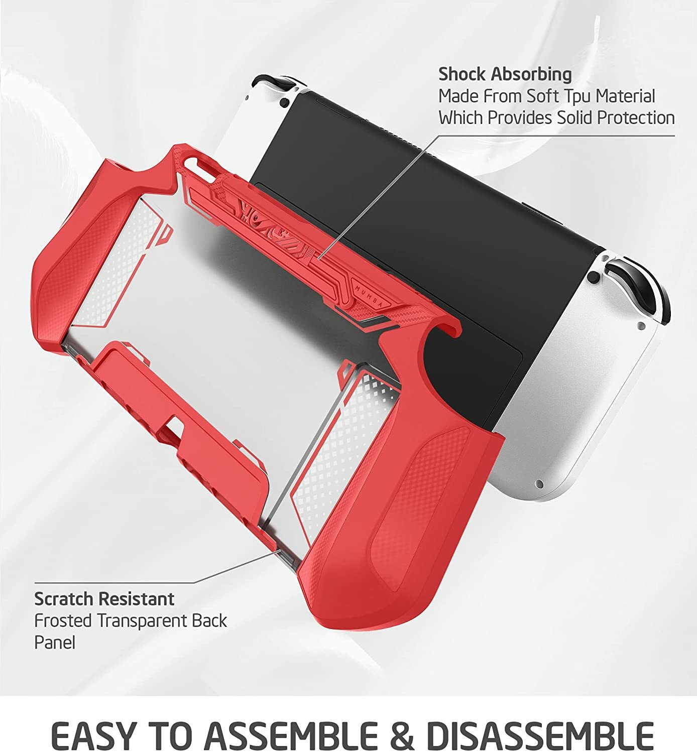 Mumba Dockable Case For Nintendo Switch OLED 2021 Console JoyCon Grip Case Cover